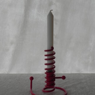 Ljusstake spiral - röd