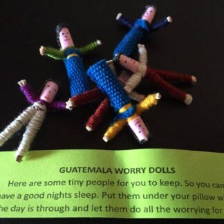 Worry Dolls, bekymmerdockor - 6st små dockor i en träask
