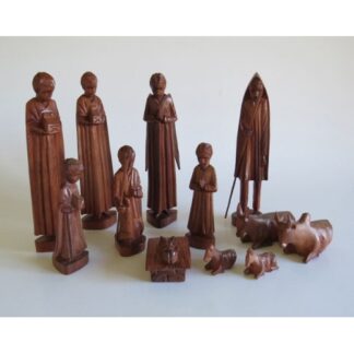 Julkrubba - handsnidad Palissander - brun