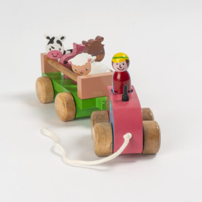 Traktor med chaufför och tamdjur - giftfria färger 1 - Bild 3