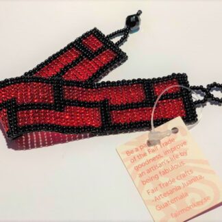 Armband grafiskt rött