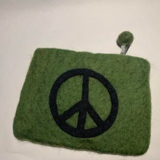 Myntbörs Peace Folk Nepal Fairtrade - grön