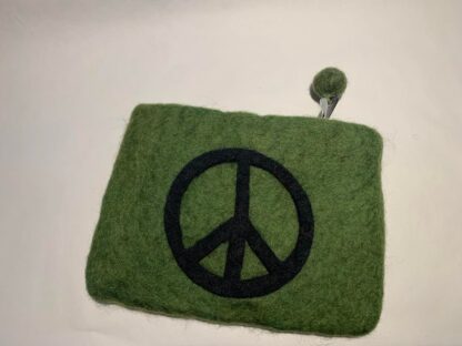Myntbörs Peace Folk Nepal Fairtrade - grön