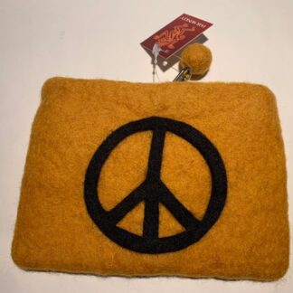 Myntbörs Peace Folk Nepal Fairtrade - orange