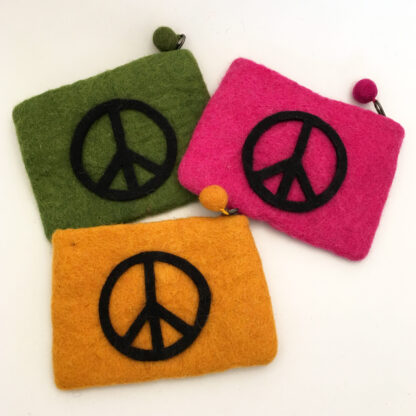 Myntbörs Peace Folk Nepal Fairtrade - grön - Bild 2