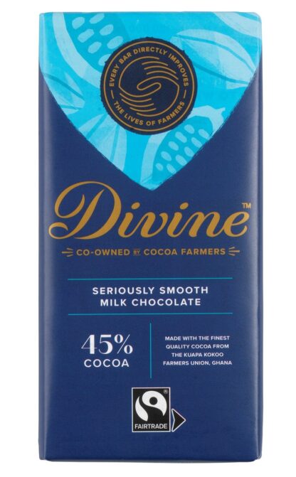 Divine Smooth Milk Chocolate 45% - Fairtrade