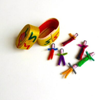 Worry Dolls, bekymmerdockor - 6st små dockor i en träask - Bild 2