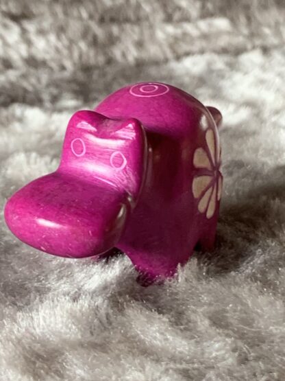 Liten Flodhäst - Täljsten - Rosa
