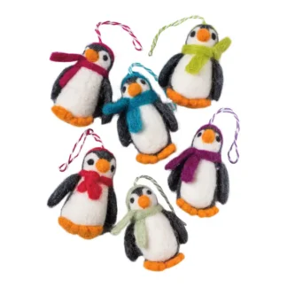 Tovade Pingviner för dekoration- 5-pack