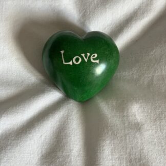 Täljstenshjärta Love Grön