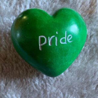 Täljstenshjärta Pride Grön